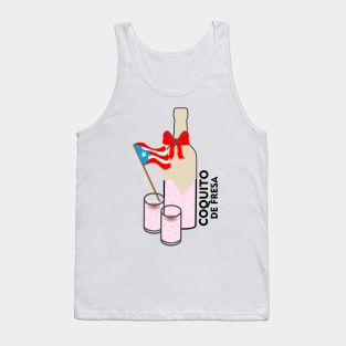 Coquito Puerto Rico Strawberry Drink Cocktail Boricua Food Tank Top